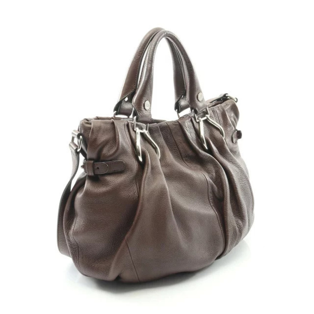 Celine Shoulder Leather Pillow Bag Brown